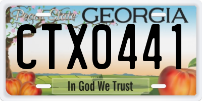 GA license plate CTX0441