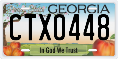 GA license plate CTX0448