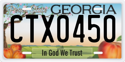 GA license plate CTX0450
