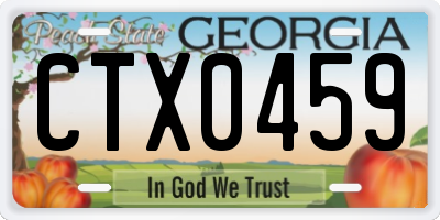 GA license plate CTX0459