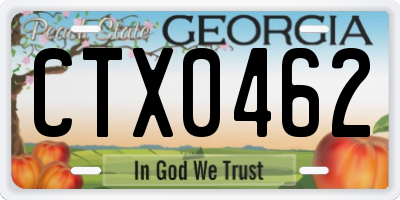 GA license plate CTX0462