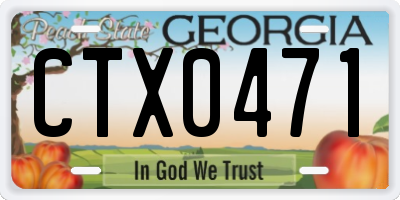 GA license plate CTX0471