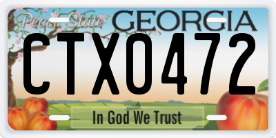 GA license plate CTX0472