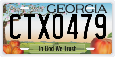 GA license plate CTX0479