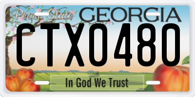 GA license plate CTX0480