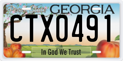 GA license plate CTX0491
