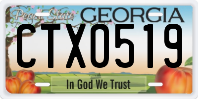 GA license plate CTX0519