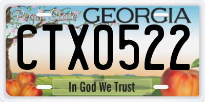 GA license plate CTX0522