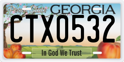GA license plate CTX0532