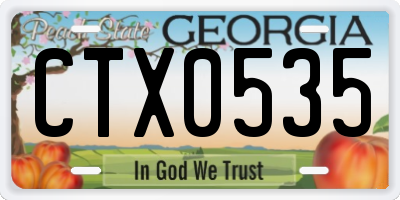 GA license plate CTX0535