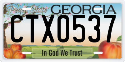 GA license plate CTX0537