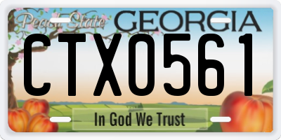 GA license plate CTX0561