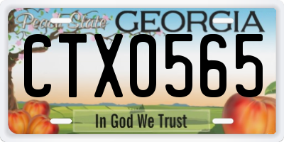 GA license plate CTX0565