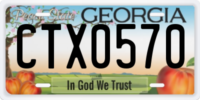 GA license plate CTX0570