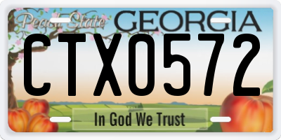 GA license plate CTX0572