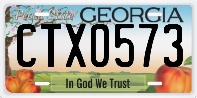 GA license plate CTX0573