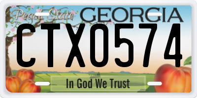GA license plate CTX0574