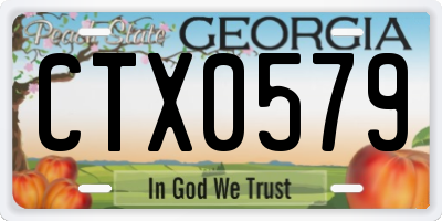 GA license plate CTX0579