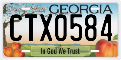 GA license plate CTX0584