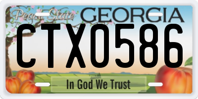GA license plate CTX0586