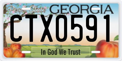 GA license plate CTX0591