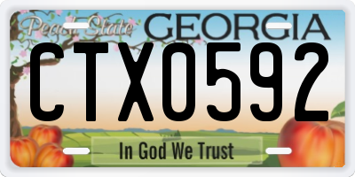 GA license plate CTX0592
