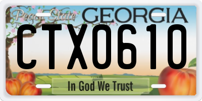 GA license plate CTX0610