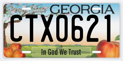 GA license plate CTX0621