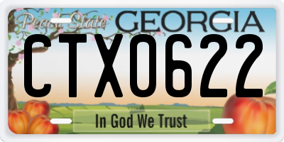GA license plate CTX0622