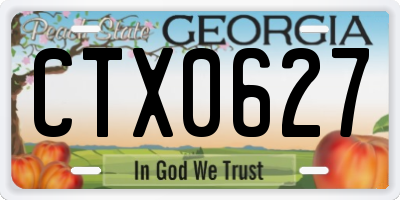 GA license plate CTX0627