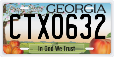 GA license plate CTX0632