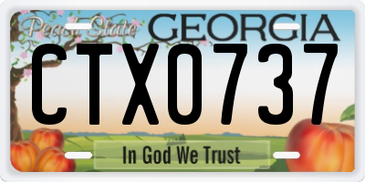 GA license plate CTX0737