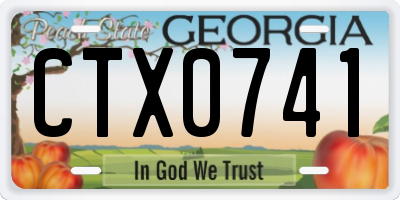 GA license plate CTX0741