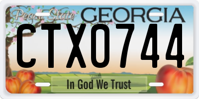 GA license plate CTX0744