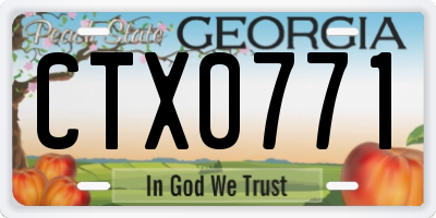 GA license plate CTX0771