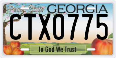 GA license plate CTX0775