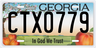 GA license plate CTX0779