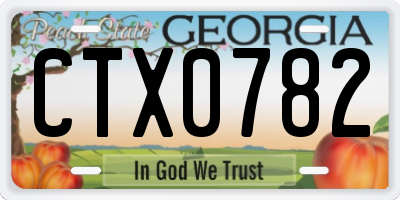 GA license plate CTX0782