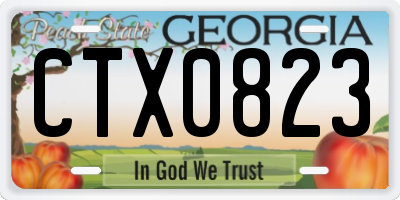 GA license plate CTX0823