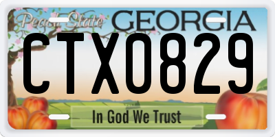 GA license plate CTX0829