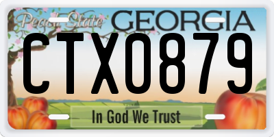 GA license plate CTX0879