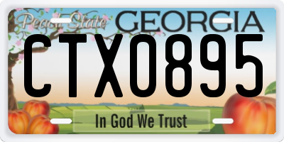 GA license plate CTX0895