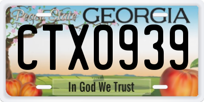 GA license plate CTX0939