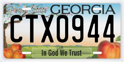 GA license plate CTX0944