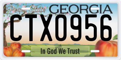 GA license plate CTX0956