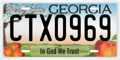 GA license plate CTX0969