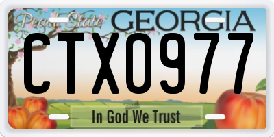 GA license plate CTX0977