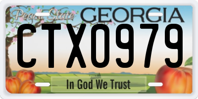 GA license plate CTX0979
