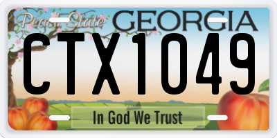 GA license plate CTX1049