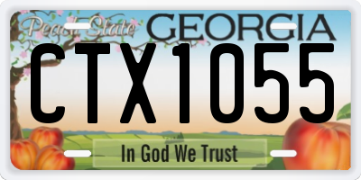 GA license plate CTX1055